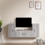 TV furniture set 3 pieces Sonoma gray plywood by vidaXL, TV Furniture - Ref: Foro24-3188540, Price: 154,47 €, Discount: %