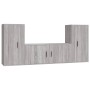 TV furniture set 3 pieces Sonoma gray plywood by vidaXL, TV Furniture - Ref: Foro24-3188540, Price: 154,47 €, Discount: %