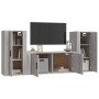 TV furniture set 3 pieces Sonoma gray plywood by vidaXL, TV Furniture - Ref: Foro24-3188540, Price: 154,47 €, Discount: %