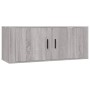 Set de muebles para TV 3 pzas madera contrachapada gris Sonoma de vidaXL, Muebles TV - Ref: Foro24-3188540, Precio: 154,47 €,...