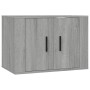 TV furniture set 3 pieces Sonoma gray plywood by vidaXL, TV Furniture - Ref: Foro24-3188444, Price: 107,56 €, Discount: %