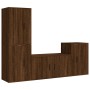 TV furniture set 4 pieces oak brown plywood by vidaXL, TV Furniture - Ref: Foro24-3188613, Price: 165,99 €, Discount: %