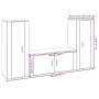 Set de muebles de TV 3 piezas madera contrachapada blanco de vidaXL, Muebles TV - Ref: Foro24-3188758, Precio: 170,31 €, Desc...