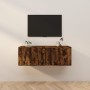 Wall-mounted TV furniture 2 units smoked oak 57x34.5x40 cm by vidaXL, TV Furniture - Ref: Foro24-3188339, Price: 71,24 €, Dis...