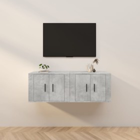 Wand-TV-Schränke 2 Stück betongrau 57x34,5x40 cm von vidaXL, TV-Möbel - Ref: Foro24-3188338, Preis: 71,99 €, Rabatt: %