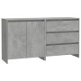 Concrete Gray Manufactured Wood 2-Piece Sideboard by vidaXL, Sideboards - Ref: Foro24-3098060, Price: 138,71 €, Discount: %