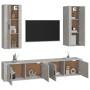 TV furniture set 4 pieces concrete gray plywood by vidaXL, TV Furniture - Ref: Foro24-3188850, Price: 228,99 €, Discount: %