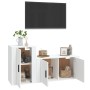 2-piece white plywood TV furniture set by vidaXL, TV Furniture - Ref: Foro24-3188462, Price: 88,69 €, Discount: %