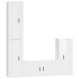 Set de muebles de TV 4 pzas madera contrachapada blanco brillo de vidaXL, Muebles TV - Ref: Foro24-3188792, Precio: 236,01 €,...