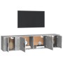 TV furniture set 3 pieces concrete gray plywood by vidaXL, TV Furniture - Ref: Foro24-3188418, Price: 109,32 €, Discount: %