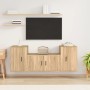 TV furniture set 3 pieces sonoma oak plywood by vidaXL, TV Furniture - Ref: Foro24-3188505, Price: 127,99 €, Discount: %