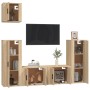 Set de muebles para TV 5 pzas madera contrachapada roble Sonoma de vidaXL, Muebles TV - Ref: Foro24-3188785, Precio: 212,99 €...