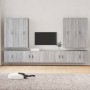 TV furniture set 8 pieces gray Sonoma plywood by vidaXL, TV Furniture - Ref: Foro24-3188860, Price: 397,21 €, Discount: %