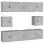 TV furniture set 8 pieces concrete gray plywood by vidaXL, TV Furniture - Ref: Foro24-3188674, Price: 270,99 €, Discount: %