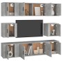 TV furniture set 8 pieces concrete gray plywood by vidaXL, TV Furniture - Ref: Foro24-3188674, Price: 270,99 €, Discount: %