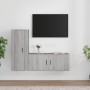 TV furniture set 2 pieces Sonoma gray plywood by vidaXL, TV Furniture - Ref: Foro24-3188740, Price: 112,99 €, Discount: %