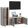 TV furniture set 2 pieces Sonoma gray plywood by vidaXL, TV Furniture - Ref: Foro24-3188740, Price: 112,99 €, Discount: %