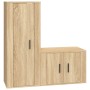 Set de muebles para TV 2 pzas madera contrachapada roble sonoma de vidaXL, Muebles TV - Ref: Foro24-3188721, Precio: 96,42 €,...