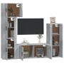 TV furniture set 5 pieces concrete gray plywood by vidaXL, TV Furniture - Ref: Foro24-3188810, Price: 228,41 €, Discount: %