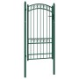 Puerta de jardín con arco superior acero verde 100x175 cm de vidaXL, Puertas de jardín - Ref: Foro24-146366, Precio: 227,99 €...