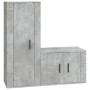 Set de muebles de TV 2 pzas madera contrachapada gris hormigón de vidaXL, Muebles TV - Ref: Foro24-3188722, Precio: 99,27 €, ...