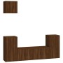 Set de muebles para TV 5 pzas madera contrachapada roble marrón de vidaXL, Muebles TV - Ref: Foro24-3188589, Precio: 206,63 €...