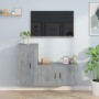 2-piece TV furniture set, gray concrete plywood by vidaXL, TV Furniture - Ref: Foro24-3188474, Price: 97,49 €, Discount: %