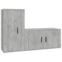 2-piece TV furniture set, gray concrete plywood by vidaXL, TV Furniture - Ref: Foro24-3188474, Price: 97,49 €, Discount: %