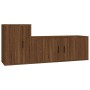 TV furniture set 2 pieces brown oak plywood by vidaXL, TV Furniture - Ref: Foro24-3188485, Price: 112,66 €, Discount: %