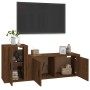 Set de muebles para TV 2 pzas madera contrachapada roble marrón de vidaXL, Muebles TV - Ref: Foro24-3188485, Precio: 112,86 €...