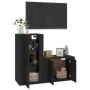 TV furniture set, 2 pieces, black plywood wood by vidaXL, TV Furniture - Ref: Foro24-3188455, Price: 90,90 €, Discount: %