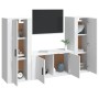 Set de muebles de TV 3 piezas madera contrachapada blanco de vidaXL, Muebles TV - Ref: Foro24-3188750, Precio: 158,61 €, Desc...