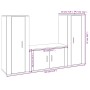 Set de muebles de TV 3 piezas madera contrachapada blanco de vidaXL, Muebles TV - Ref: Foro24-3188750, Precio: 158,61 €, Desc...