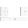 Set de muebles para TV 7 piezas madera contrachapada blanco de vidaXL, Muebles TV - Ref: Foro24-3188870, Precio: 437,19 €, De...