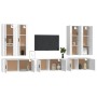 7-piece white plywood TV furniture set by vidaXL, TV Furniture - Ref: Foro24-3188870, Price: 437,19 €, Discount: %