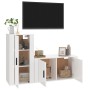 Set de muebles de TV 2 pzas madera contrachapada blanco brillo de vidaXL, Muebles TV - Ref: Foro24-3188472, Precio: 103,53 €,...