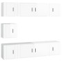 TV furniture set 7 pieces glossy white plywood by vidaXL, TV Furniture - Ref: Foro24-3188664, Price: 273,04 €, Discount: %