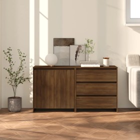 2-piece manufactured wood brown oak sideboard by vidaXL, Sideboards - Ref: Foro24-3098064, Price: 151,44 €, Discount: %