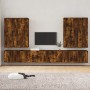 TV furniture set 8 pieces smoked oak plywood by vidaXL, TV Furniture - Ref: Foro24-3188859, Price: 403,22 €, Discount: %