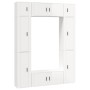 TV furniture set 8 pieces glossy white plywood by vidaXL, TV Furniture - Ref: Foro24-3188816, Price: 443,74 €, Discount: %