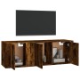 TV furniture set 2 pieces smoked oak plywood by vidaXL, TV Furniture - Ref: Foro24-3188411, Price: 76,08 €, Discount: %