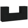 3-piece TV furniture set made of black plywood by vidaXL, TV Furniture - Ref: Foro24-3188527, Price: 163,30 €, Discount: %