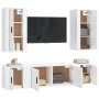 5-piece TV furniture set, plywood with glossy white finish by vidaXL, TV Furniture - Ref: Foro24-3188680, Price: 219,82 €, Di...