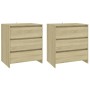 3-Piece Sonoma Oak Manufactured Wood Sideboard by vidaXL, Sideboards - Ref: Foro24-3098067, Price: 212,10 €, Discount: %