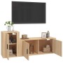 2 Stück TV-Möbelset Sonoma Eiche Sperrholz von vidaXL, TV-Möbel - Ref: Foro24-3188481, Preis: 103,59 €, Rabatt: %