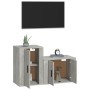 TV furniture set 2 pieces concrete gray plywood by vidaXL, TV Furniture - Ref: Foro24-3188450, Price: 75,35 €, Discount: %