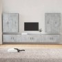 7-piece TV furniture set made of gray concrete plywood. by vidaXL, TV Furniture - Ref: Foro24-3188874, Price: 448,08 €, Disco...