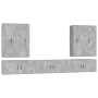 Set de muebles de TV 7 pzas madera contrachapada gris hormigón de vidaXL, Muebles TV - Ref: Foro24-3188874, Precio: 425,99 €,...