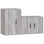 Set de muebles para TV 2 pzas madera contrachapada gris Sonoma de vidaXL, Muebles TV - Ref: Foro24-3188452, Precio: 83,07 €, ...