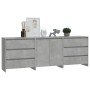 Dreiteiliges Sideboard aus betongrauem Holzwerkstoff von vidaXL, Sideboards - Ref: Foro24-3098068, Preis: 217,06 €, Rabatt: %